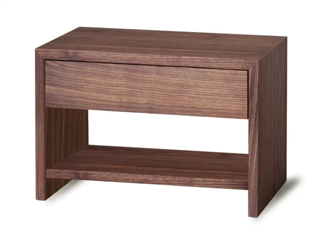 Nachttisch FLEX mit Schubkasten und Holzboden