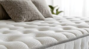 Gelschaummatratze Detailansicht der Oberflächenstruktur und Materialbeschaffenheit