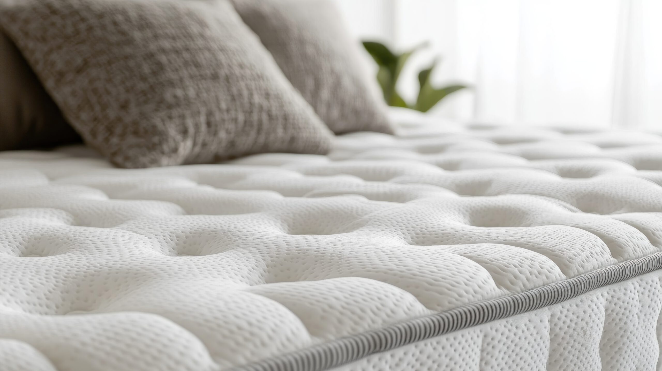 Gelschaummatratze Detailansicht der Oberflächenstruktur und Materialbeschaffenheit